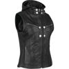 Hells Belles Leather Vest Black Womens - Medium