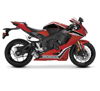 S1R "Black" Slip On Exhaust - Aluminum - For 17-19 Honda CBR1000RR