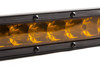 12 In LED Light Bar Single Row Straight - Amber Wide Each Stage Series