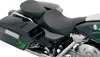 Mild Stitched Solo Seat Black Low 1-1/2" - For 97-07 Harley FLHT FLTR