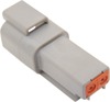 Grey 2 Pin Receptacle - Replaces DEUTSCH DT Style & H-D 72122-94GY