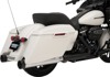 Dual Chrome 4" Slip On Exhaust Black Cap - For 17-21 Harley Touring