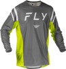 Fly Racing Kinetic Mesh Center Jersey Grey/White/Hi-Vis XL - Breathable mesh jersey for motocross riders