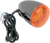 Black Nickle Deuce-Style Amber Turn Signal - Front - 8500A-BN