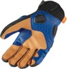 Hypersport Leather Cold Weather Short Cuff Gloves - Blue Men's Small