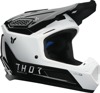 Thor Fleet Storm Helmet - Medium, Gloss Black/White - MX helmet with ERT and dual-density EPS liner