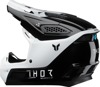 Thor Fleet Storm Helmet - Medium, Gloss Black/White - MX helmet with ERT and dual-density EPS liner