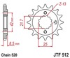 Front Steel Countershaft Sprocket w/ Rubber Damper - 17 Tooth 520