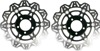 Front VEE Brake Rotors - Black - VEE Style Brake Rotor - Black Center Front Set