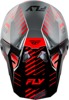 Fly Racing Youth Formula CP Slice Helmet Grey/Red/Black YL - ECE/DOT approved youth helmet