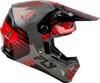 Fly Racing Youth Formula CP Slice Helmet Grey/Red/Black YL - ECE/DOT approved youth helmet