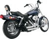 Shortshots Staggered Chrome Full Exhaust - For 91-05 Harley FXD