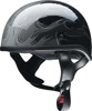 Z1R CC Beanie Hellfire Helmet - Large, Gray, Unisex - Half face helmet with Hellfire graphic