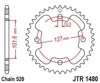 Steel Rear Sprocket - 38 Tooth 520 - For Outlaw 525/450 Predator 500