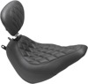 Tripper Diamond Wide Solo Seat w/Backrest - For 18-19 HD FLDE FLHC