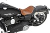 Wide Renegade Lariat Leather Solo Seat Brown Gel Low - For 06-17 Harley Dyna