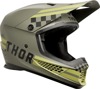 Thor Sector 2 Combat Helmet Matte Black/Green - M - MX helmet with dual density EPS liner