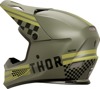 Thor Sector 2 Combat Helmet Matte Army Green/Black S - MX helmet with Combat graphic, Size Small