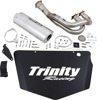 2-1 Stinger Brushed Aluminum Full Exhaust & Backplate - For 14-20 RZR XP