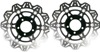 Front VEE Brake Rotors - Black - VEE Style Brake Rotor - Black Center Front Set