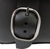 Black Leather Swingarm Bag with Black Chrome Buckle - Tri Swing Bag Black Chr Buckle