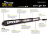 30 In LED Light Bar Single Row Straight - Amber Combo Each Stage Series