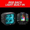 20w LED Cube Light w/ RGB Accent Light Kit w/ Controller- Driving Beam 2pc