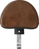 Brown & Black Renegade Lariat Plain Leather Solo Low Gel Seat W/ Backrest - For FLSTN FLSTC