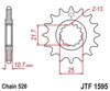 Front Steel Countershaft Sprocket w/ Rubber Damper - 16 Tooth 520