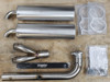 Brushed Dual Full Exhaust - For 16-21 RZR XP Turbo & S