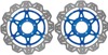 Front VEE Brake Rotors - Blue - VEE Style Brake Rotor - Blue Center Front Set