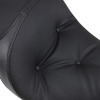 Low-Profile Pillow Vinyl 2-Up Seat - Black - For 06-17 Harley Dyna