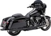 Black 3" Slip-On Mufflers with Slashcut Tips - 3" Slip-Ons W/Tips Blk