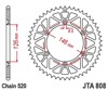 Black Aluminum Rear Sprocket - 47 Teeth 520 Pitch