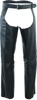 River Road Longhaul Leather Chaps Black - Medium