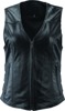 Plains Leather Vest Black Womens - Small