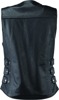 Plains Leather Vest Black Womens - Small