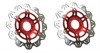 Front VEE Brake Rotors - Red - VEE Style Brake Rotor - Red Center Front Kit