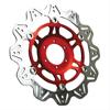 Front VEE Brake Rotors - Red - VEE Style Brake Rotor - Red Center Front Kit