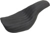 Knuckle Ribbed 2-Up Seat Black Gel - For 06-17 Harley Dyna