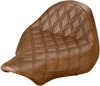 Renegade Lattice Stitched Solo Seat Brown Gel - For 13-17 HD FXSB