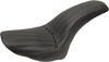 Knuckle Ribbed 2-Up Seat Black Gel - For FLSTN FLSTC