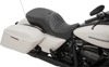 Double Diamond SR Leather 2-Up Seat Upfront & Low - For Harley FLH FLT
