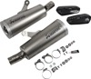 Titanium Dual Slip On Exhaust - For 09-20 Yamaha VMAX