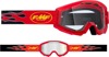 FMF PowerCore Flame Goggles Red Clear Lens - Anti-fog coated polycarbonate lens