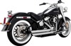 Bigshots Staggered PCX Full System Exhaust - Chrome - For 18-22 Harley Davidson Softail/