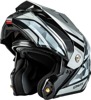 GMAX MD-74 Striker Modular Helmet XL For Silver/Blue Metallic - Fits XL, For Silver/Blue Metallic