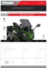 Opaque Black Racing Windscreen - For 20-21 Kawasaki Ninja 1000SX