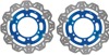 Front VEE Brake Rotors - Blue - VEE Style Brake Rotor - Blue Center Front Set