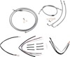 Extended Stainless Control Cable Kit For 14in Gorila / 19in Louie B Bar - Fits 2015-2016 Harley Davidson Road Glide Models